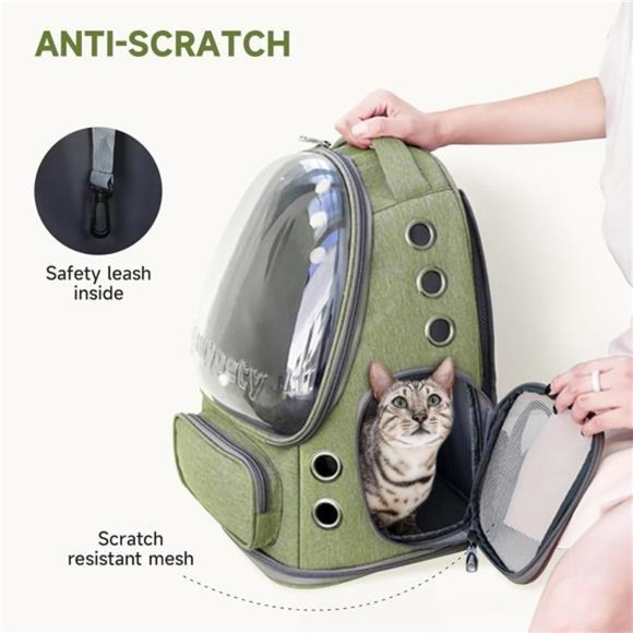 Cat Backpack Carrier, Breathable Cat Carrier Large Space Bubble Pet Backpack - Picture 3 of 7